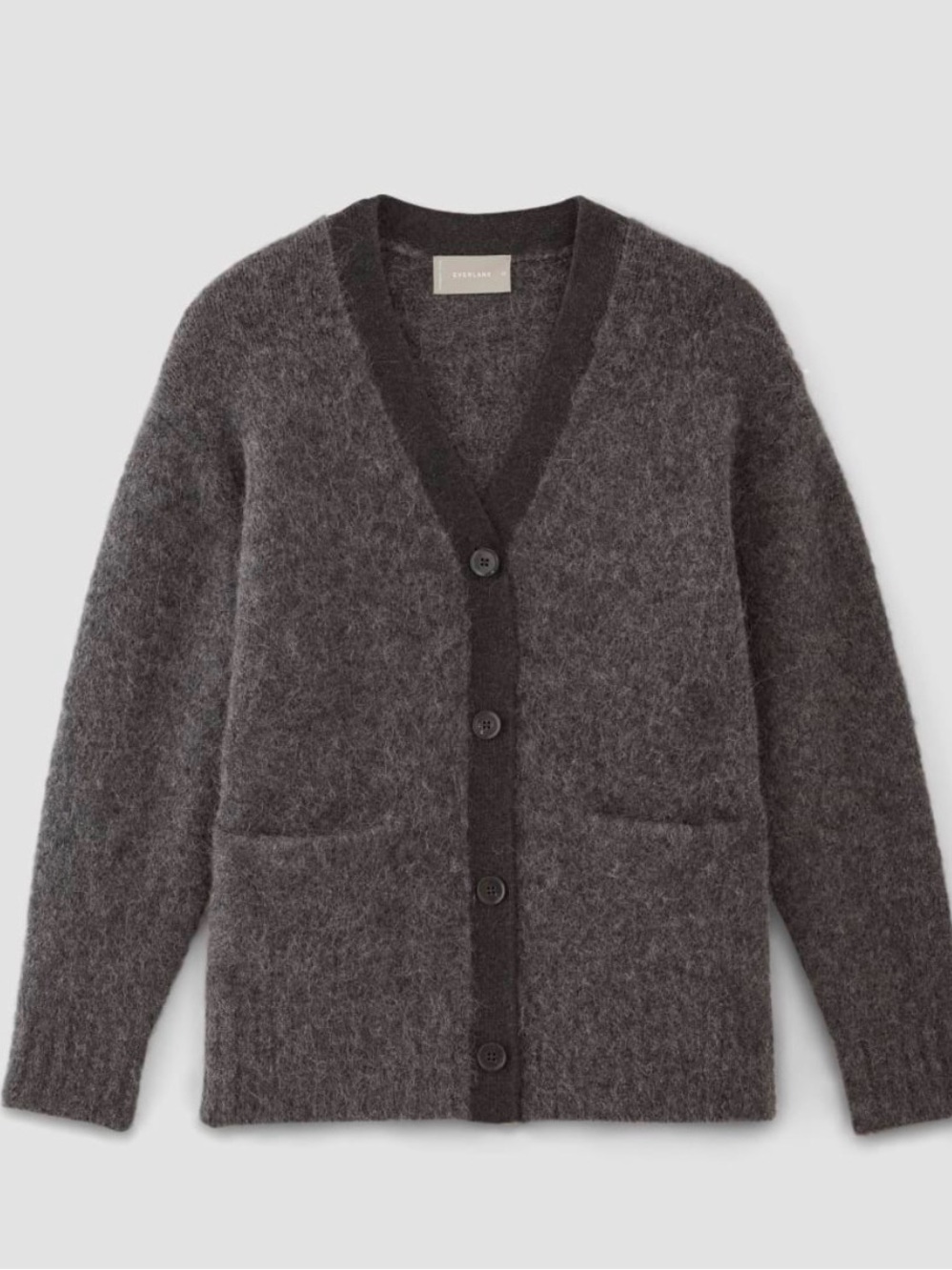 Everlane THE SUPERFUZZ ALPACA CARDIGAN Grey Alpaca Women’s Large
